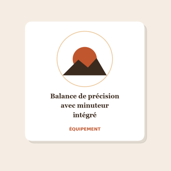 Balance de précision avec minuteur intégré