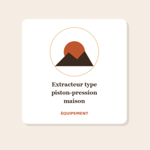Extracteur type piston-pression maison