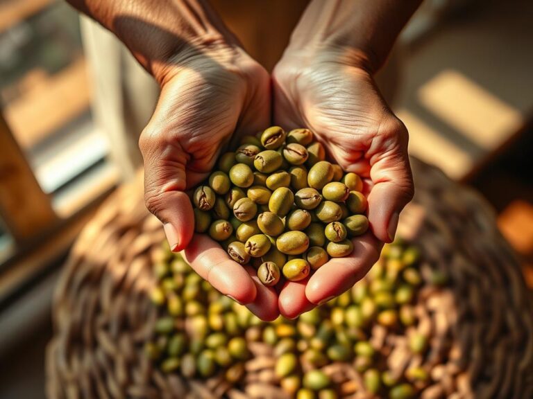 hands green beans